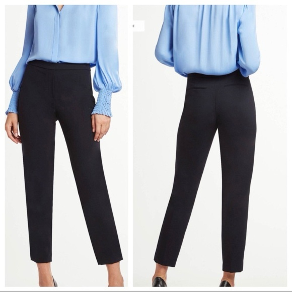 Elie Tahari Side-Zip Tapered Pants